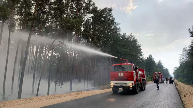 Огонь разлетается на сотни метров – власти Луганщины о пожаре
