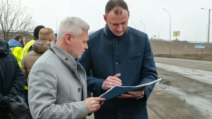 И.о. мэра Харькова проверил реконструкцию Окружной дороги