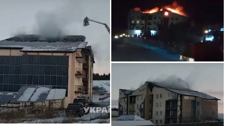 Пожар в гостинице в Винницкой области: люди выпрыгивали из окон 